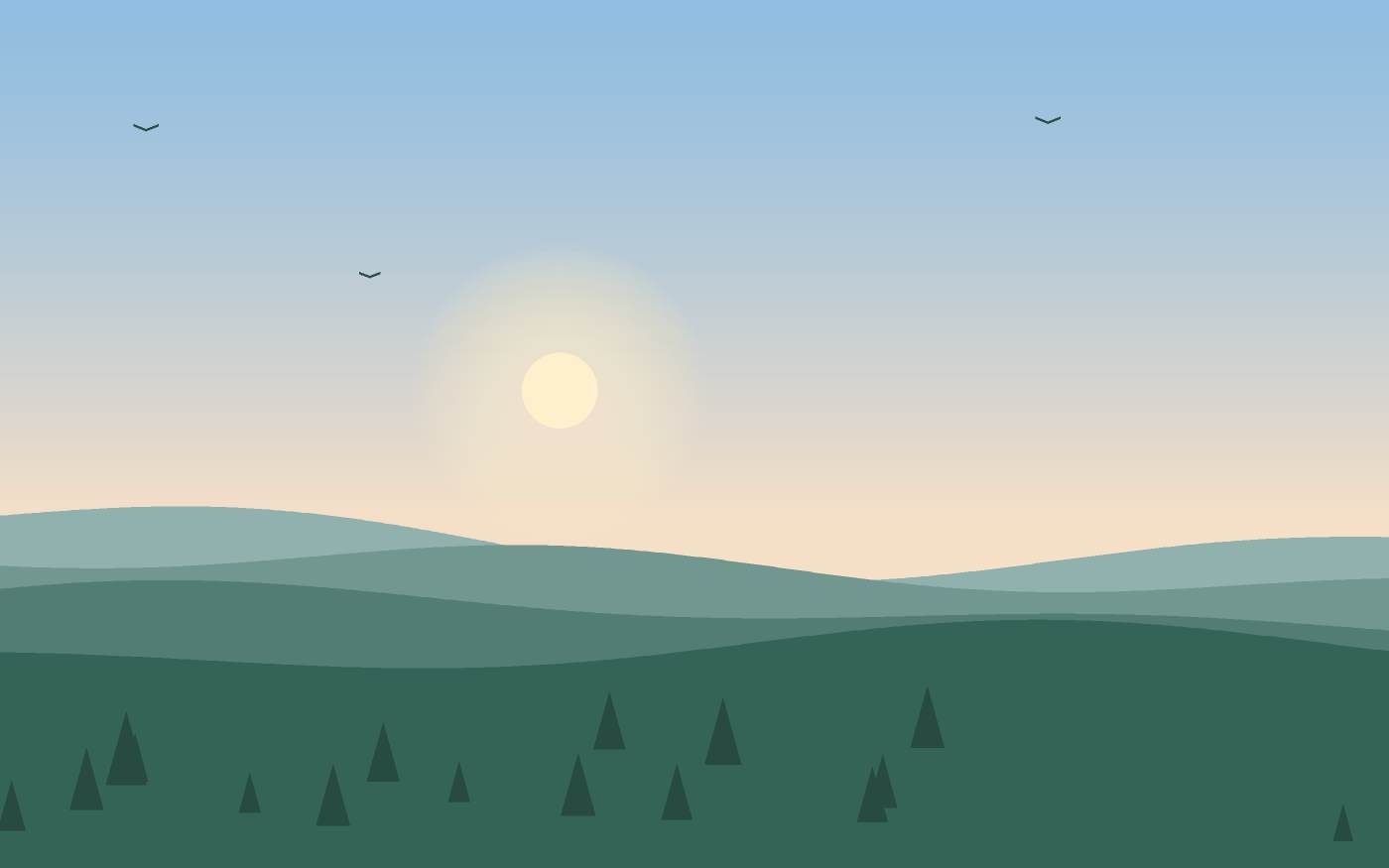 Ilustração de uma paisagem